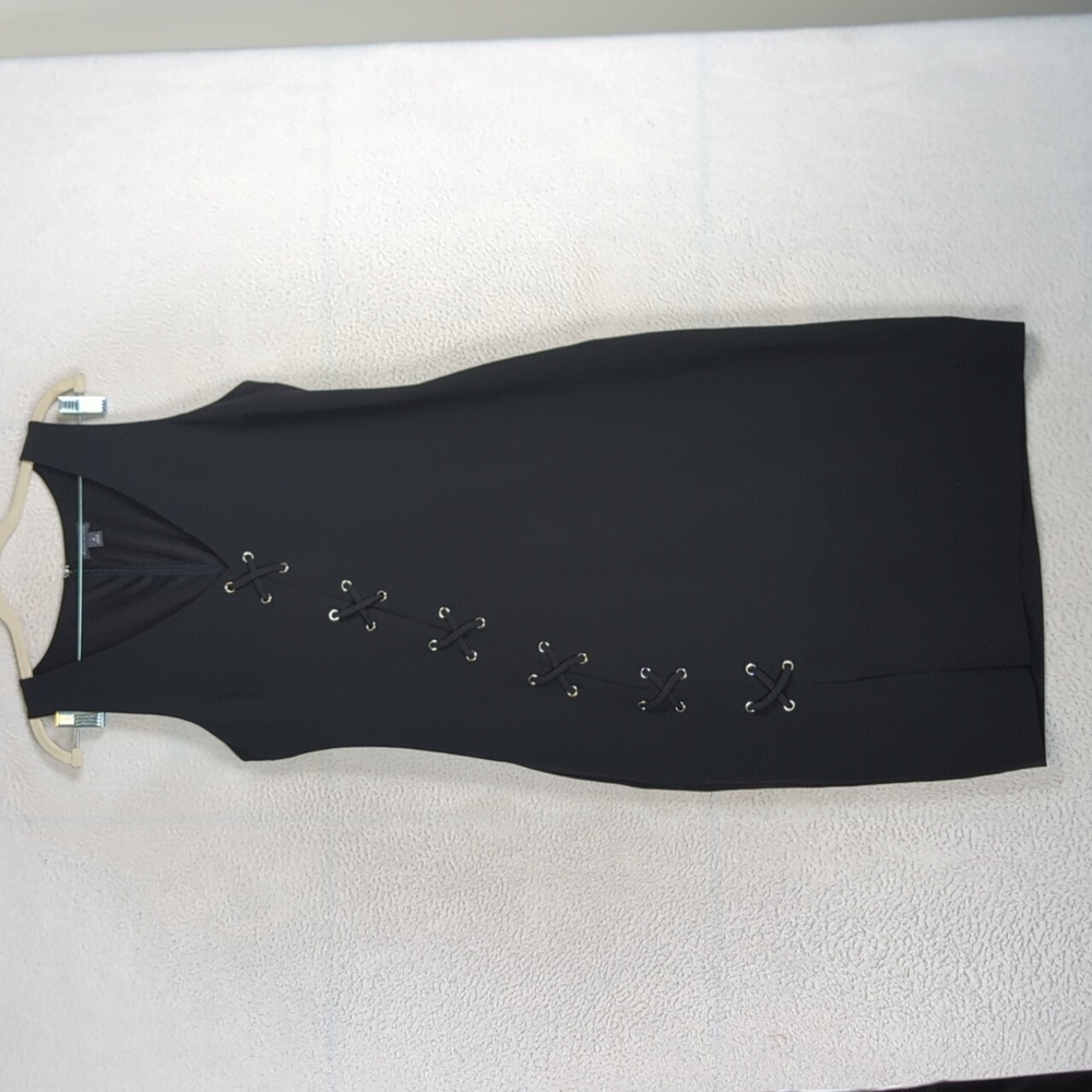 BOLD Elements Women's Black Lace Up‎ Sleeveless Pencil Dress Size M